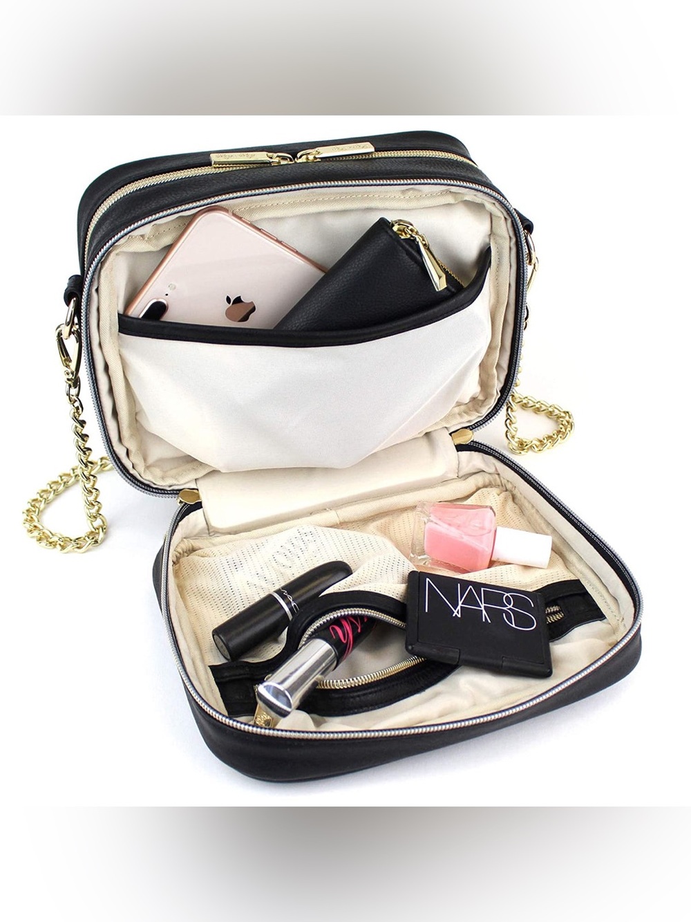 Itzy Ritzy Double Take Crossbody Diaper Bag - BLACK - BNWT - Picture 8 of 15
